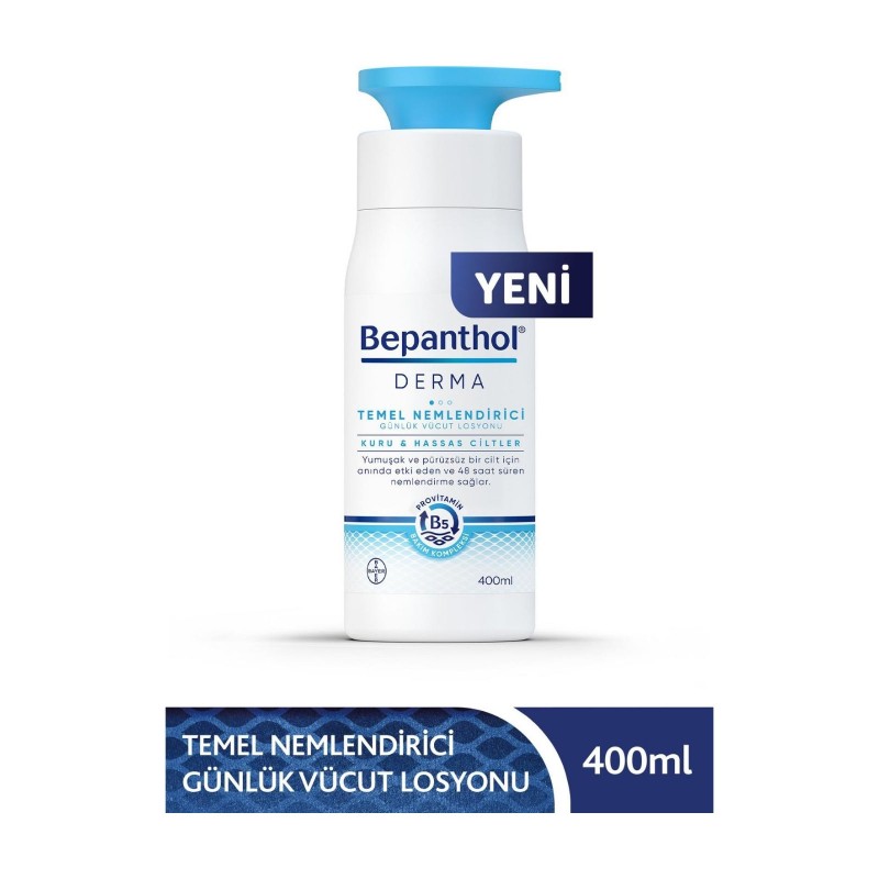 Bepanthol Derma Yoğun Nemlendirici Günlük Vücut Losyonu 400 ml Çok Kuru Ve Hassas Ciltler