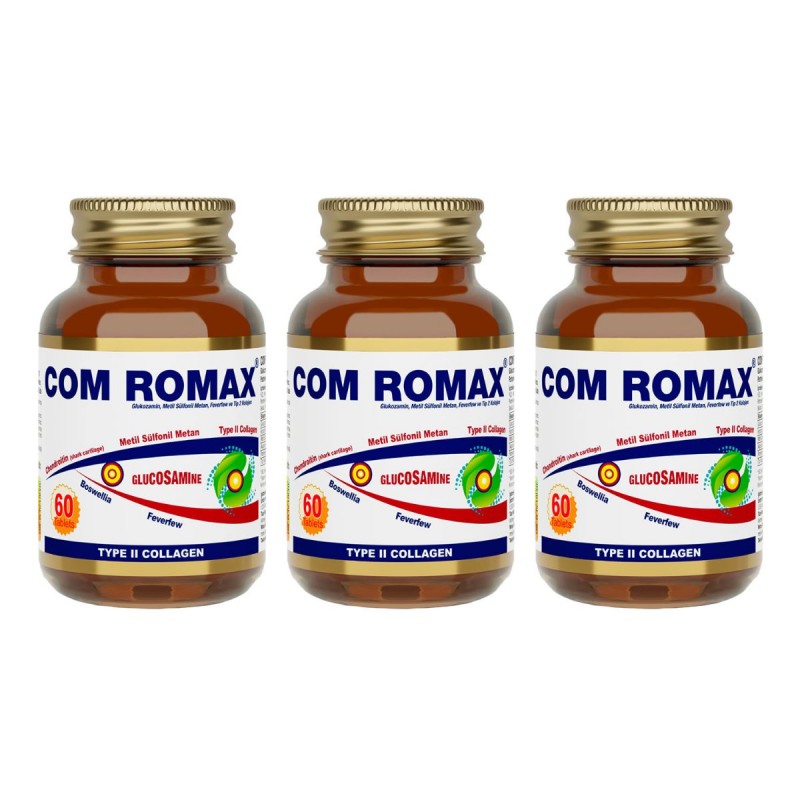 Com Romax Glucosamine Chondroitin MSM 60 Tablet 3'lü Paket