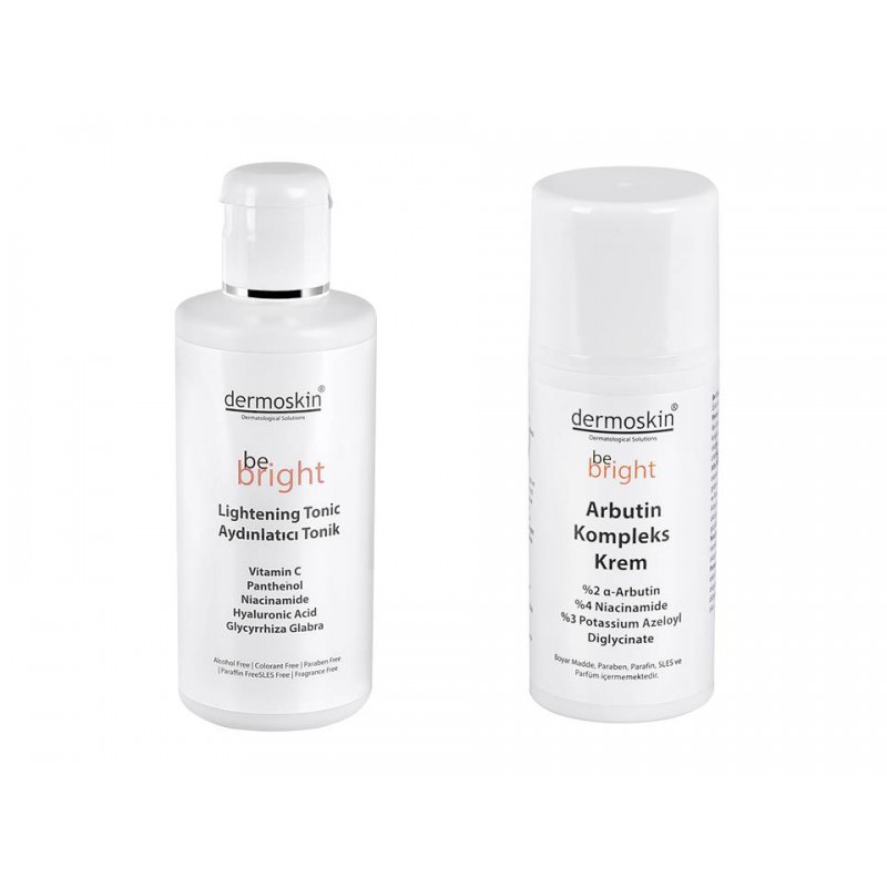 Dermoskin Be Bright Arbutin Kompleks Krem 33ml+Be Bright Aydınlatıcı Tonik 200ml