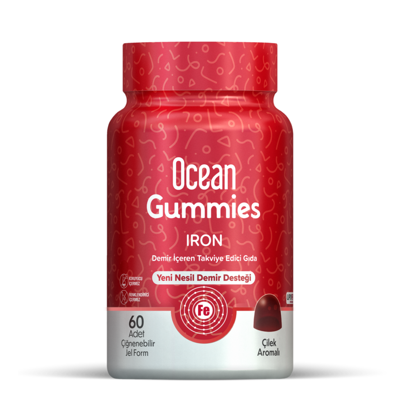 Ocean Gummies Iron 60 Çiğnenebilir Form