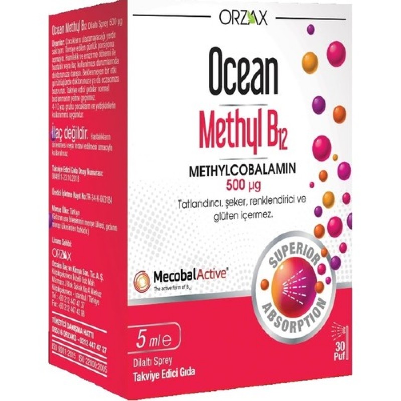 Ocean Methyl B12 500mcg 5ml Sprey