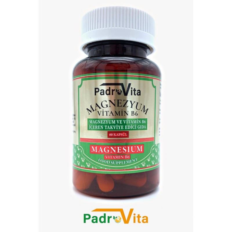 PadroVita Magnezyum ve Vitamin B6 60 Kapsül